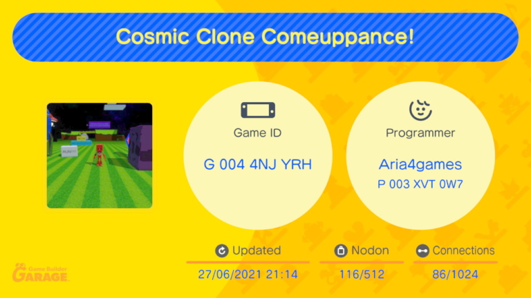 Cosmic Clone Comeuppance はじプロゲームIDランキング はじめてゲームプログラミング